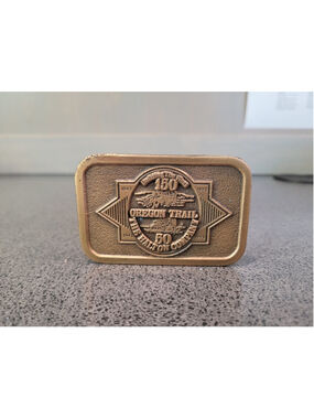 1993 Oregon Trail 150th Anniversary Belt Buckle Halton Co Limited American New